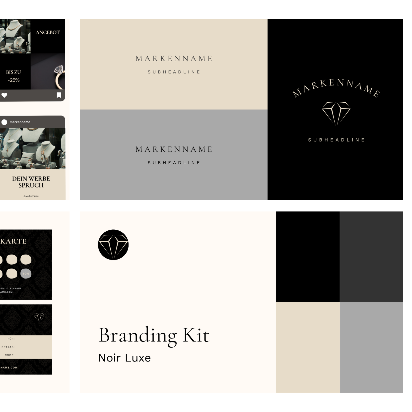 Noir Luxe Branding Kit